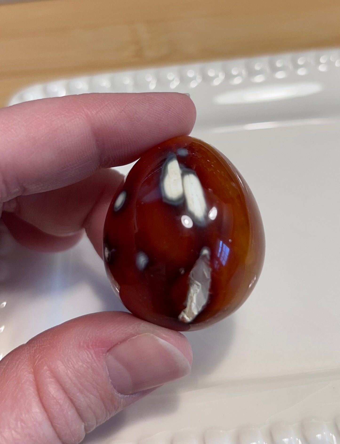 Carnelian with Orca Agate Egg