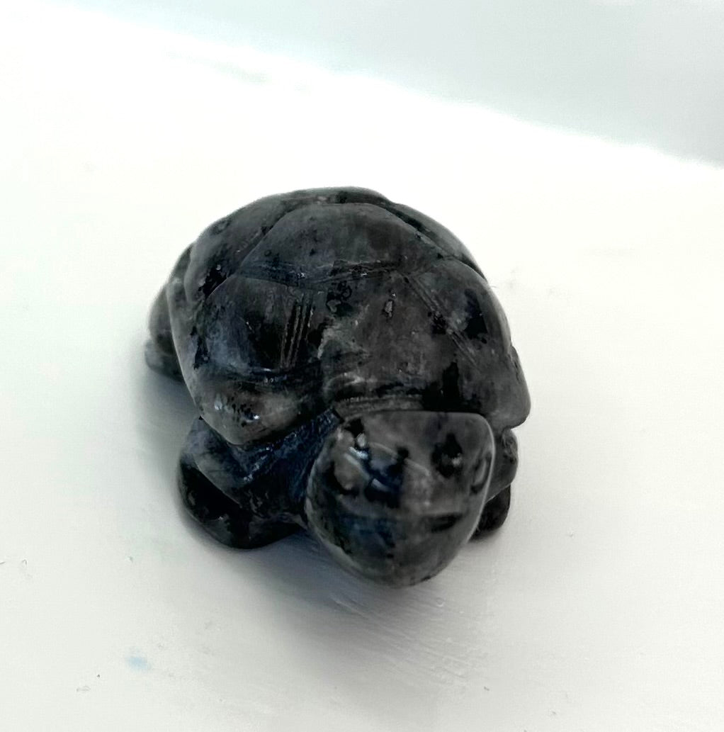 Larvikite Turtle Carving - Small