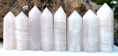 Pink Mangano Calcite Towers | A - J