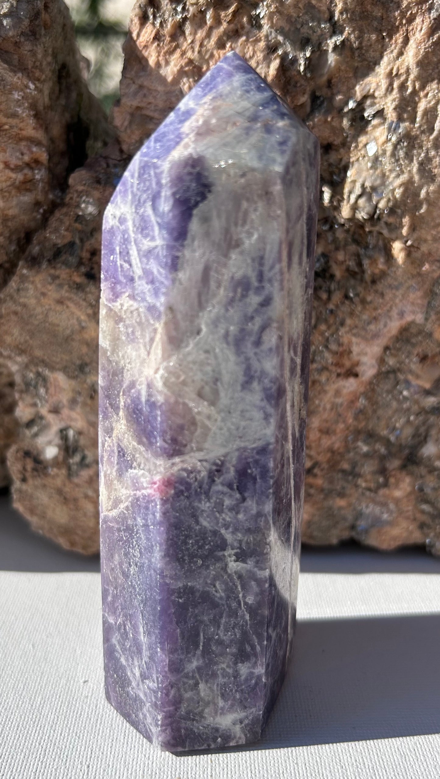 Lepidolite Tower - Large