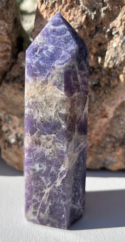 Lepidolite Tower - Large