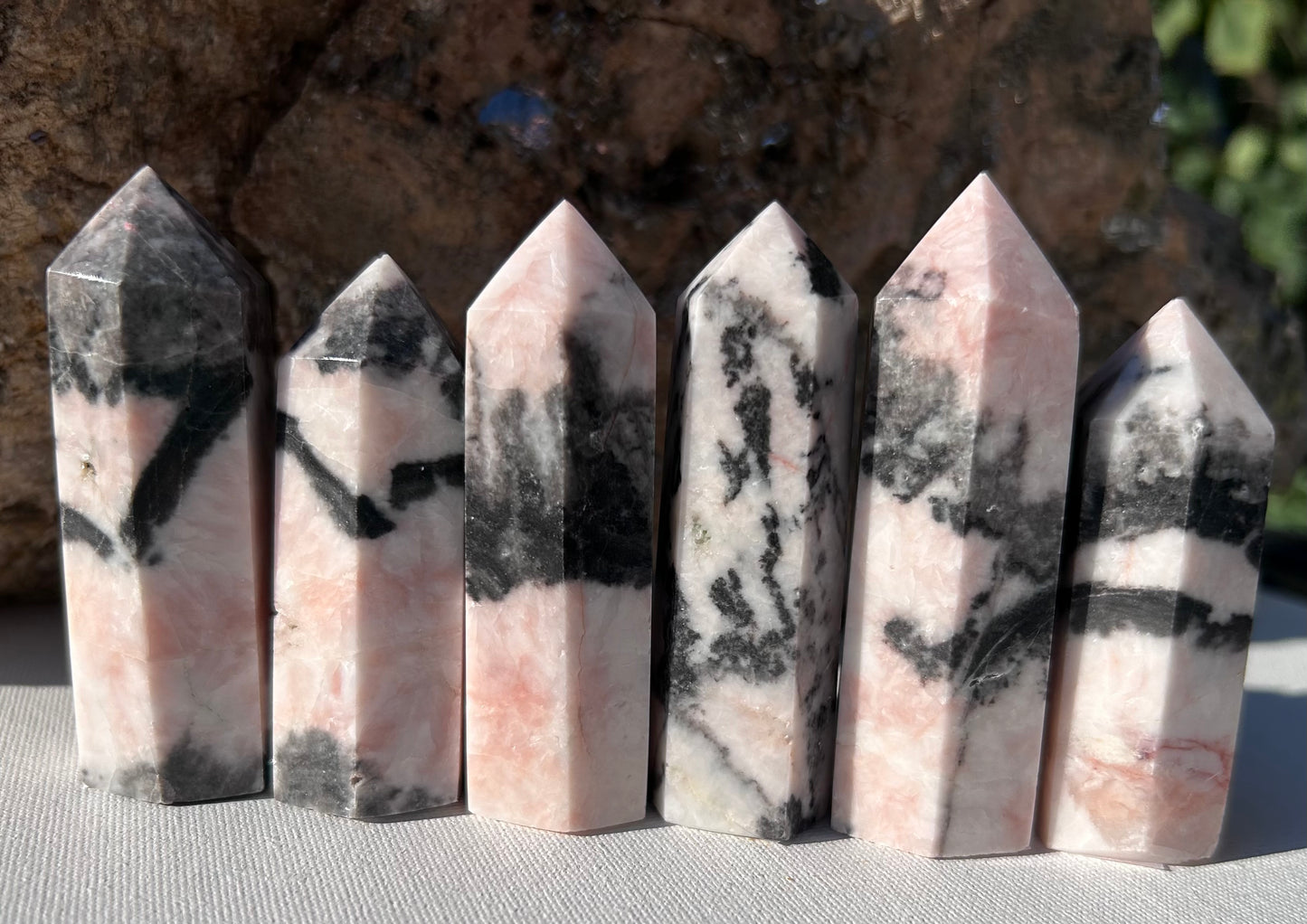 Pink Zebra Calcite Tower