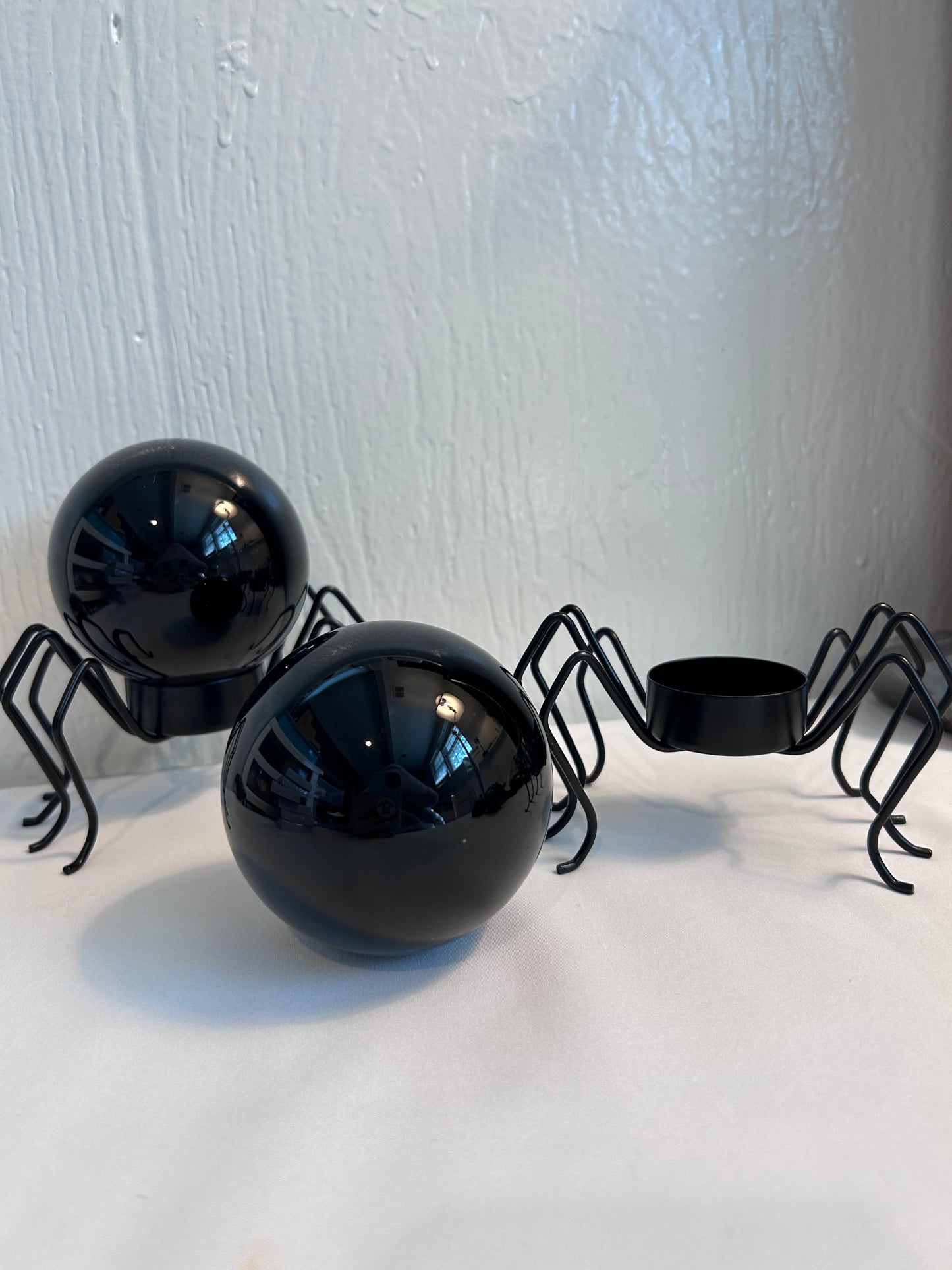 Obsidian Sphere with Spider Holder