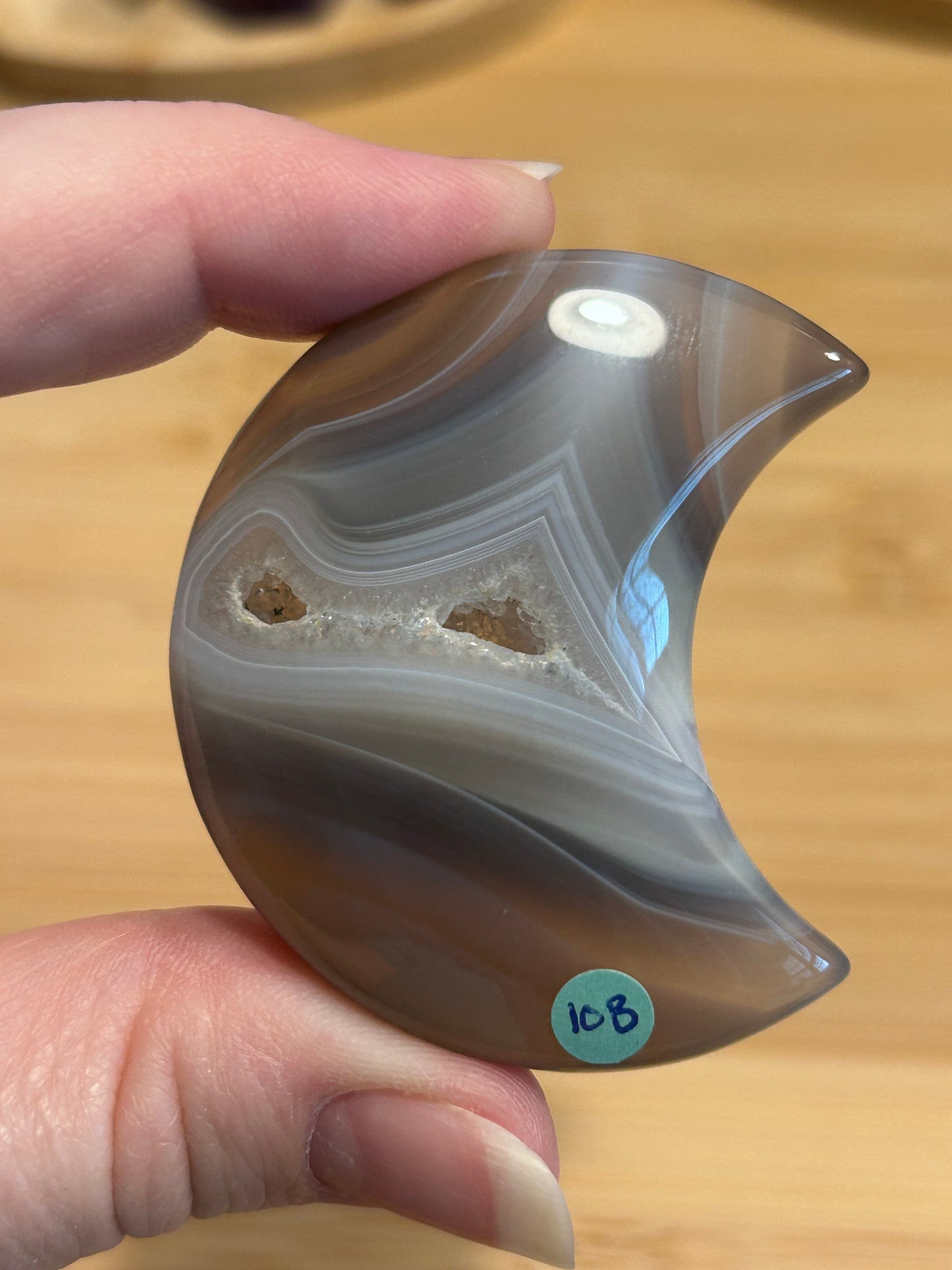 Agate Moon Carving