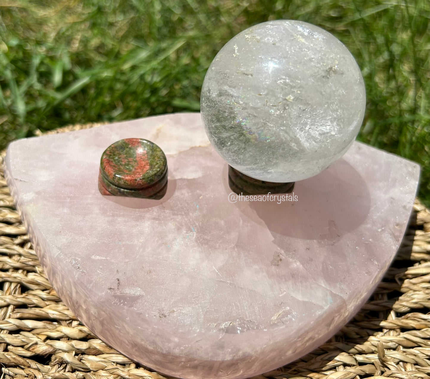 Unakite Sphere Holder