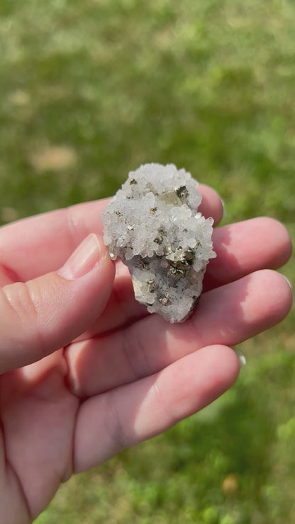 Quartz with Cubic Pyrite | A