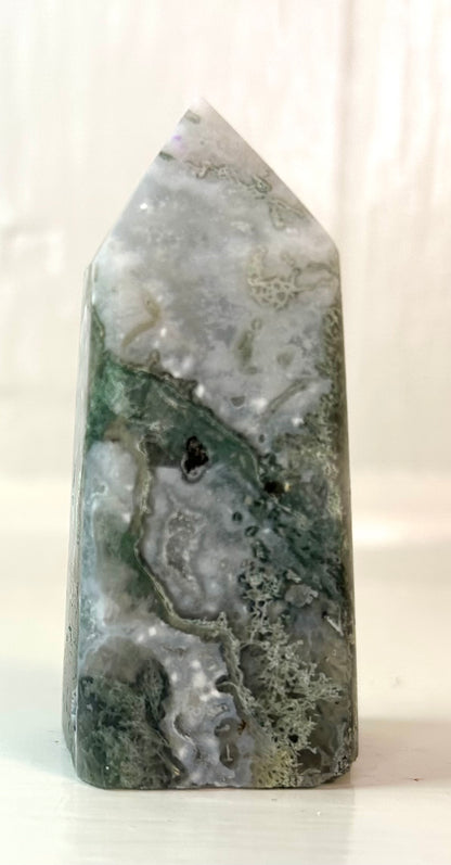 Moss Agate Obelisk (Small) | A - F