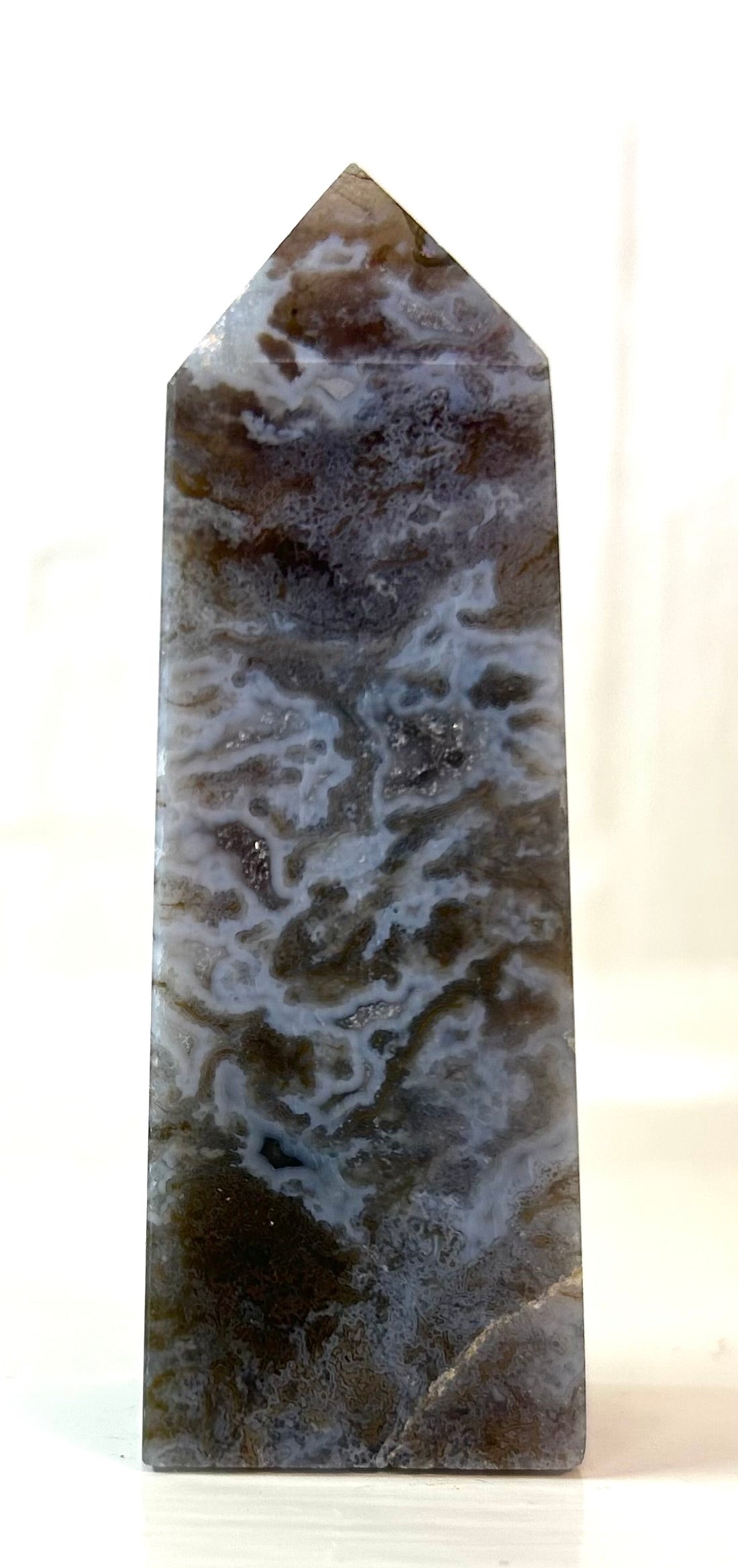 Moss Agate Obelisk (Small) | A - F