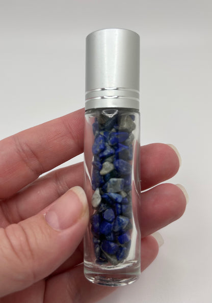 Crystal Chip Roller Glass Bottle Vial
