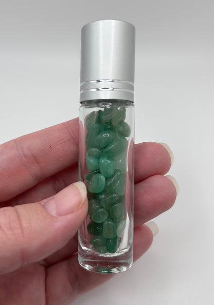 Crystal Chip Roller Glass Bottle Vial